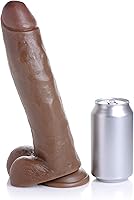 Vista 4 de Lynx Consolador de 11 pulgadas con bolas - marrón