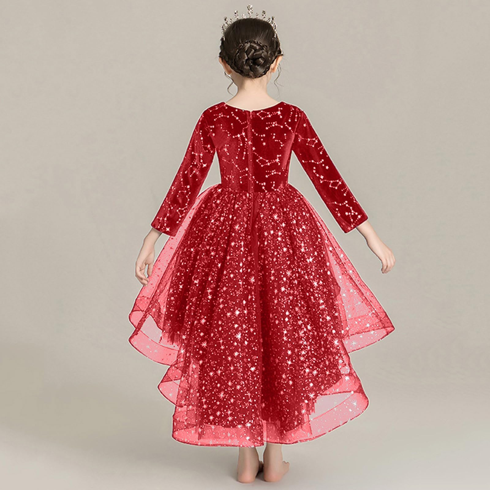Generisch Kleinkind Mädchen Niedliches Pailletten Glitzer Party Karneval Kleid Prinzessin Formales Kleid für Kinderfest Elegant Geburtstag