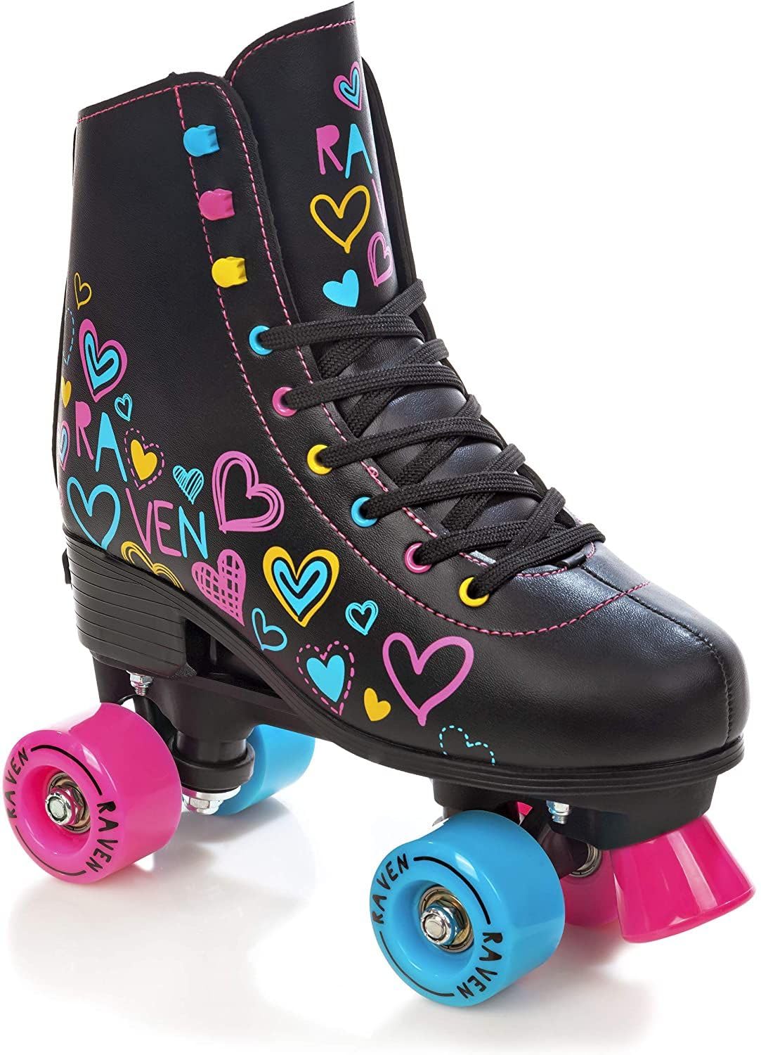 Raven – Pattini a rotelle per bambini, ragazze, adulti, bambini – Pattini a rot elle – In linea – Freno in PVC resistente – Ruote in gomma