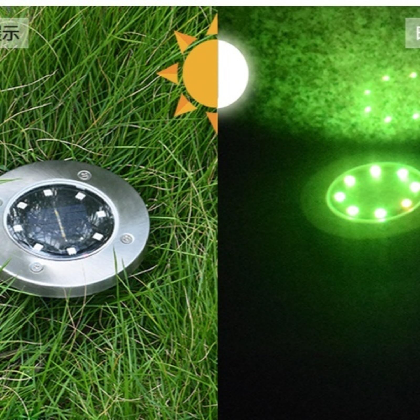 Luci da terra, Luci Solari A LED Per Esterni(8Pcs)