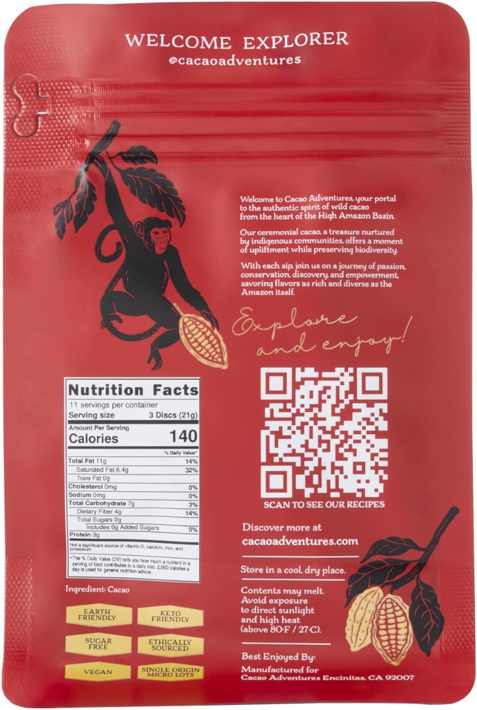 Ceremonial Grade Cacao | e | Dairy & Vegan |