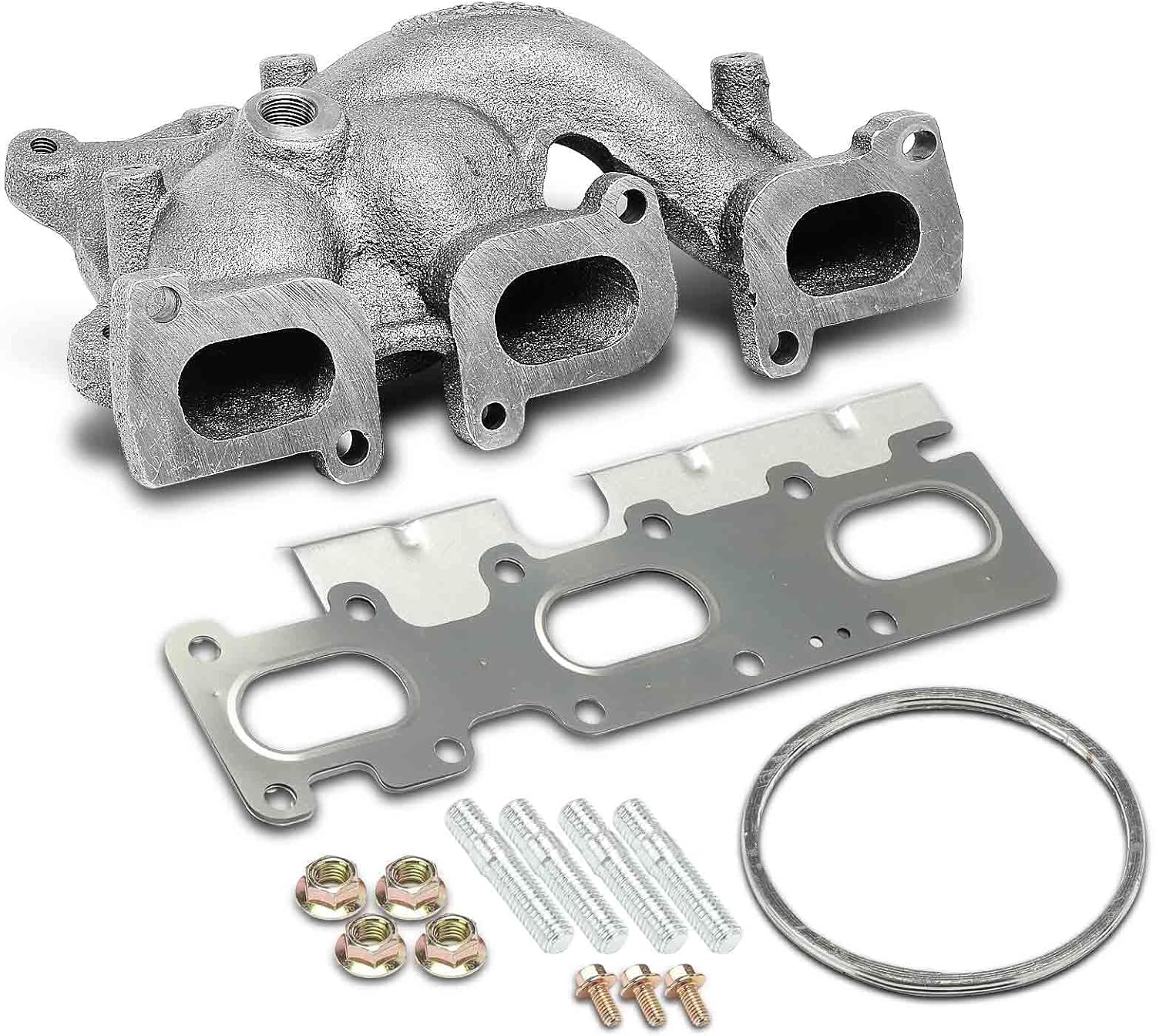 A-Premium Right Side Exhaust Manifold Kit W/Gaskets, Studs, Nuts [6Cyl 3.5 3.7L] Compatible with Ford Fusion 2010-2012, Edge 07-10, Taurus, Taurus X, Flex & Lincoln MKZ MKX MKS MKT & Mercury Sable