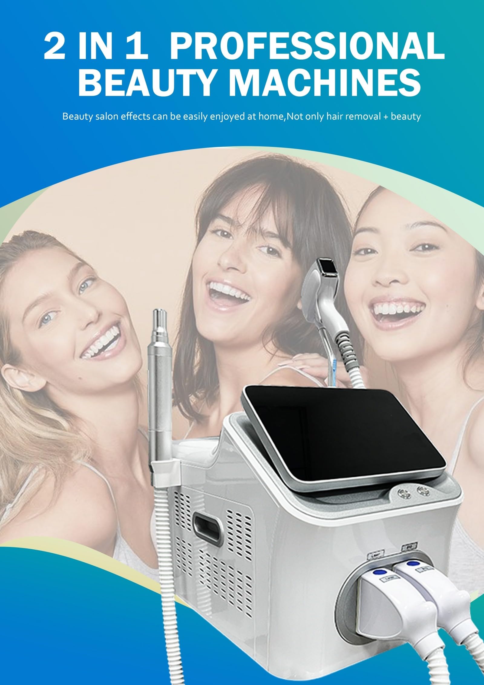 Dispositivo laser 2 in 1 per epilazione e rimozione delle macchie cutanee | Tecnologia FAC per un'epilazione efficace e indolore