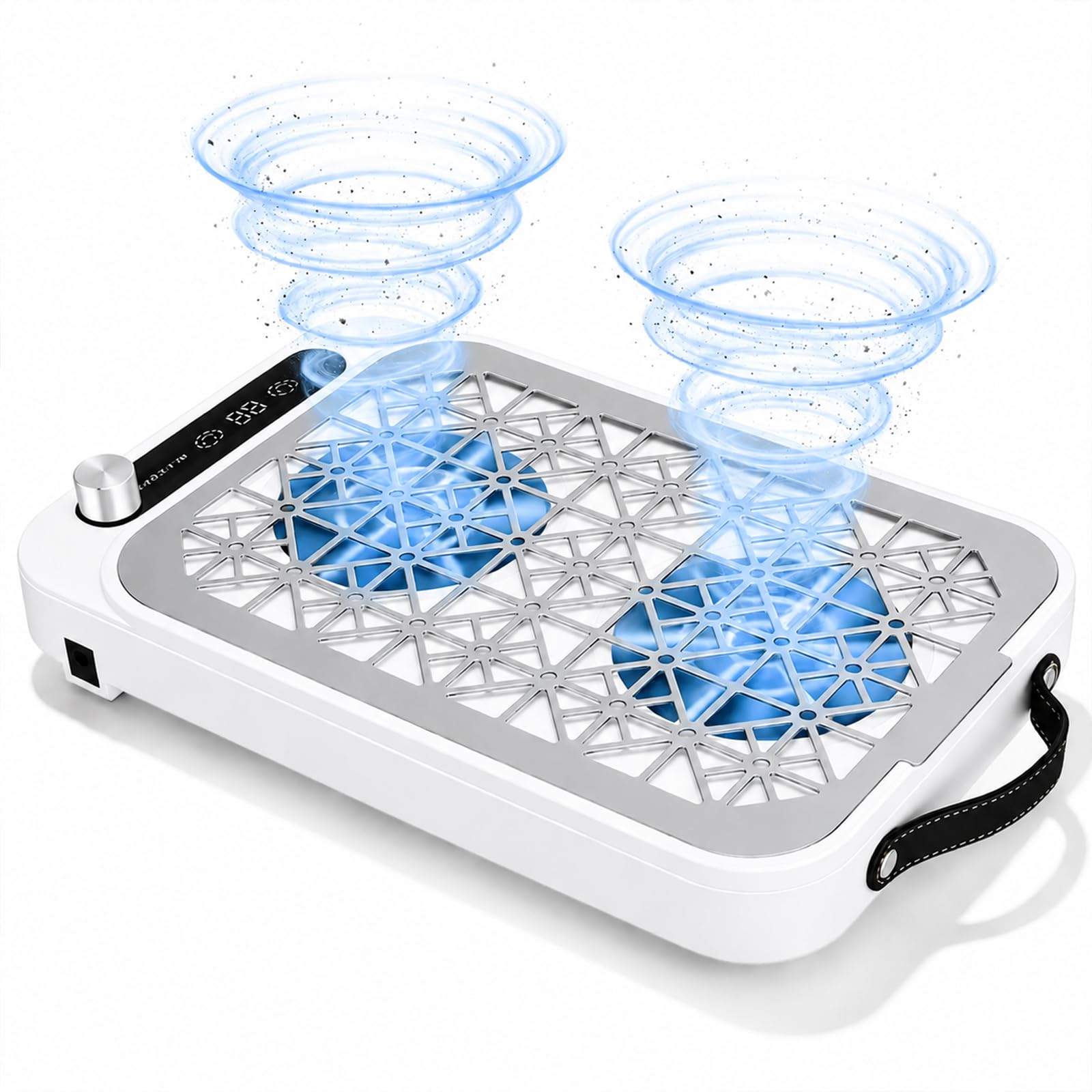 Aspirador de Polvo para Uñas Profesional 8000RPM, Aspirador Uñas con 10 Niveles de Velocidad Regulables & Pantalla LED, Extractor de Polvo para Manicura con Filtro, Silencioso para Salón y Casa