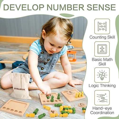 Miniatura 5 de DINORUN Juguetes educativos para niños de 3, 4 y 5 años, regalos - aprendizaje preescolar matemáticas y números para niños de 3 a 6 años -