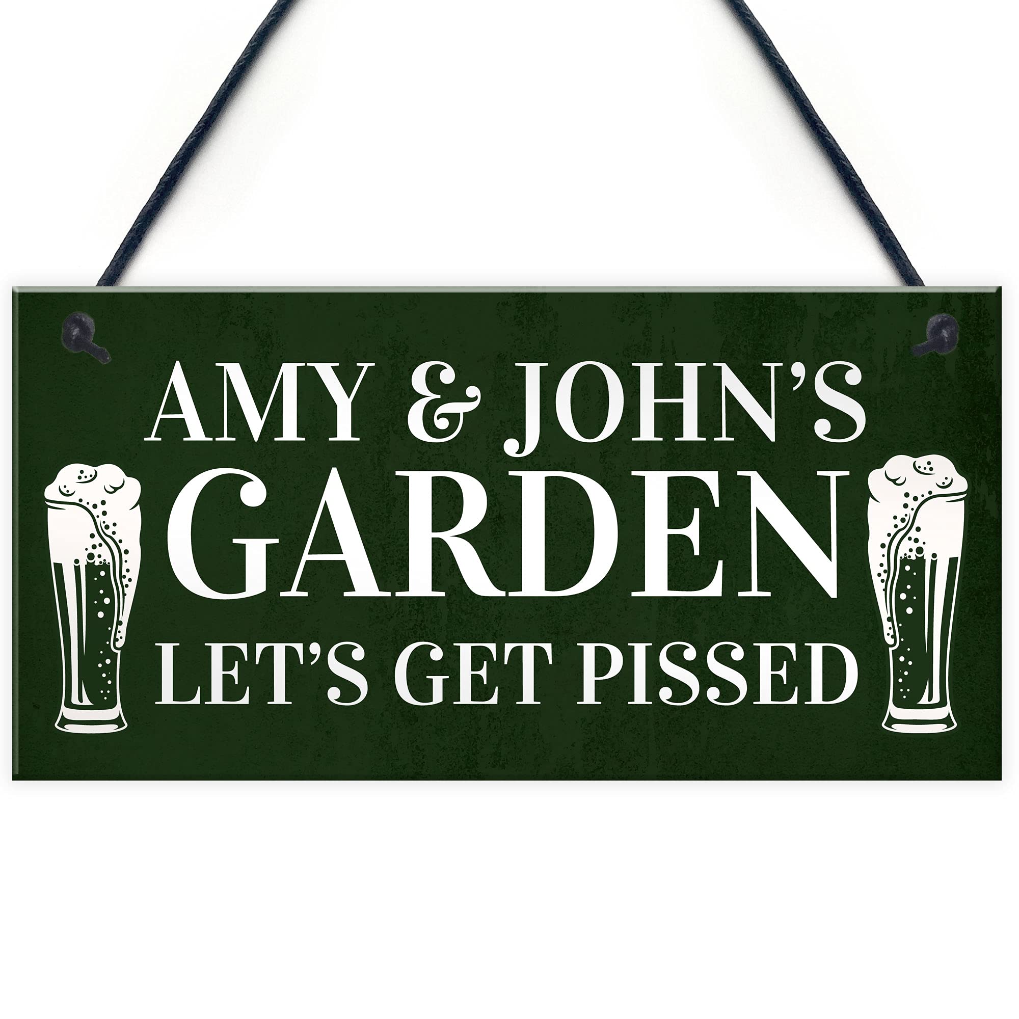 Garden Sign Personalised Funny Bar Sign Garage Pub Shed Plaque Alcohol Gift