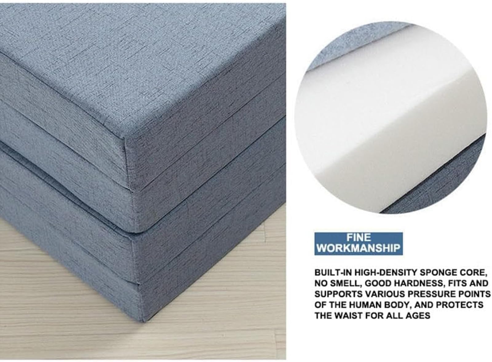 Futon Matras Gevoerde Japanse Vloermatras Gewatteerde Bedmatras Vloerligstoel Campingbank