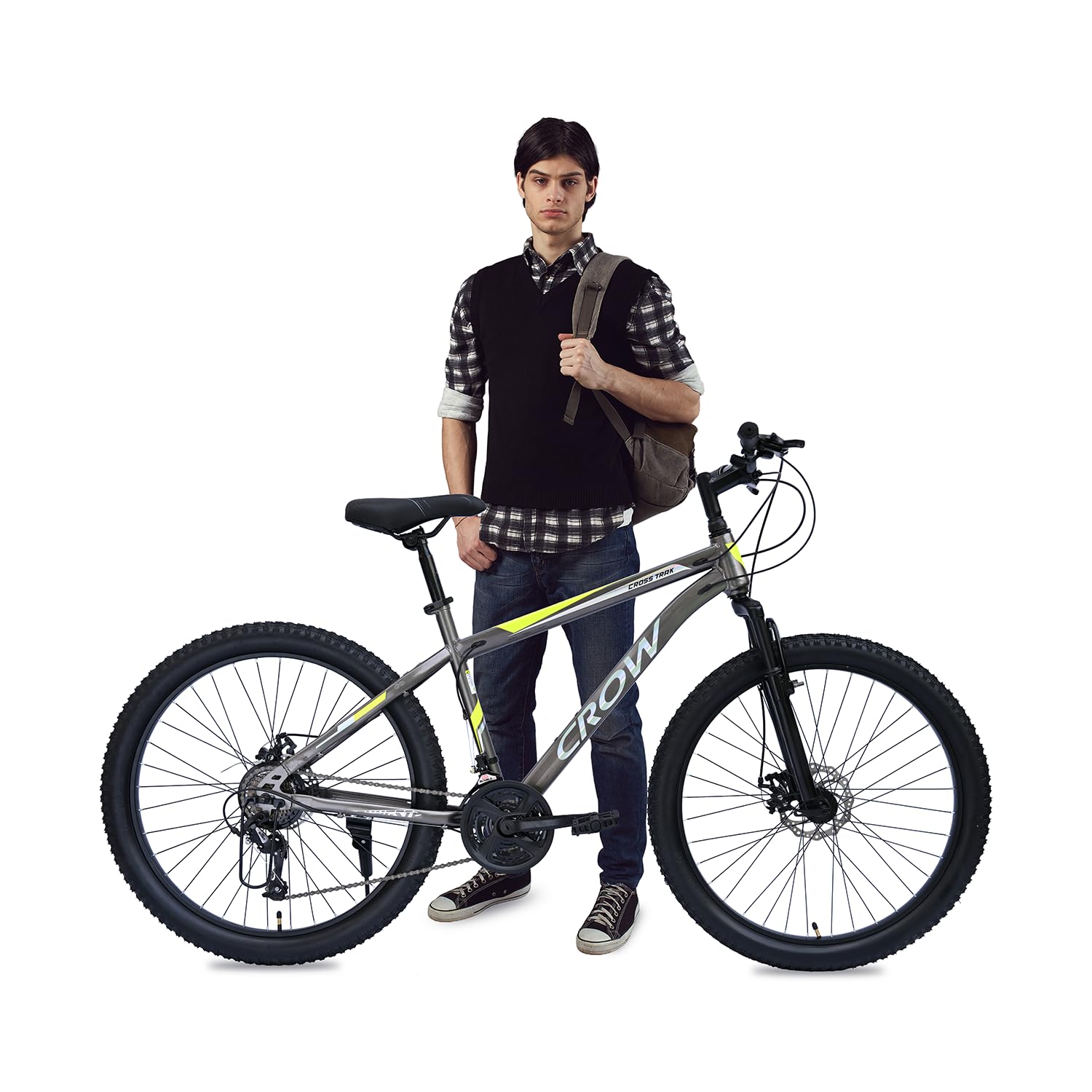CROW - Cross TRAK 21 Speed Gear Cycle | 29" T Cycle for Boys 12 to 15 Years | Bicycle for Men Adult | Mountain Bike with Front Suspension & Dual Disc Brakes| Unisex 29 INCH MTB Cycle for Men |-image-25