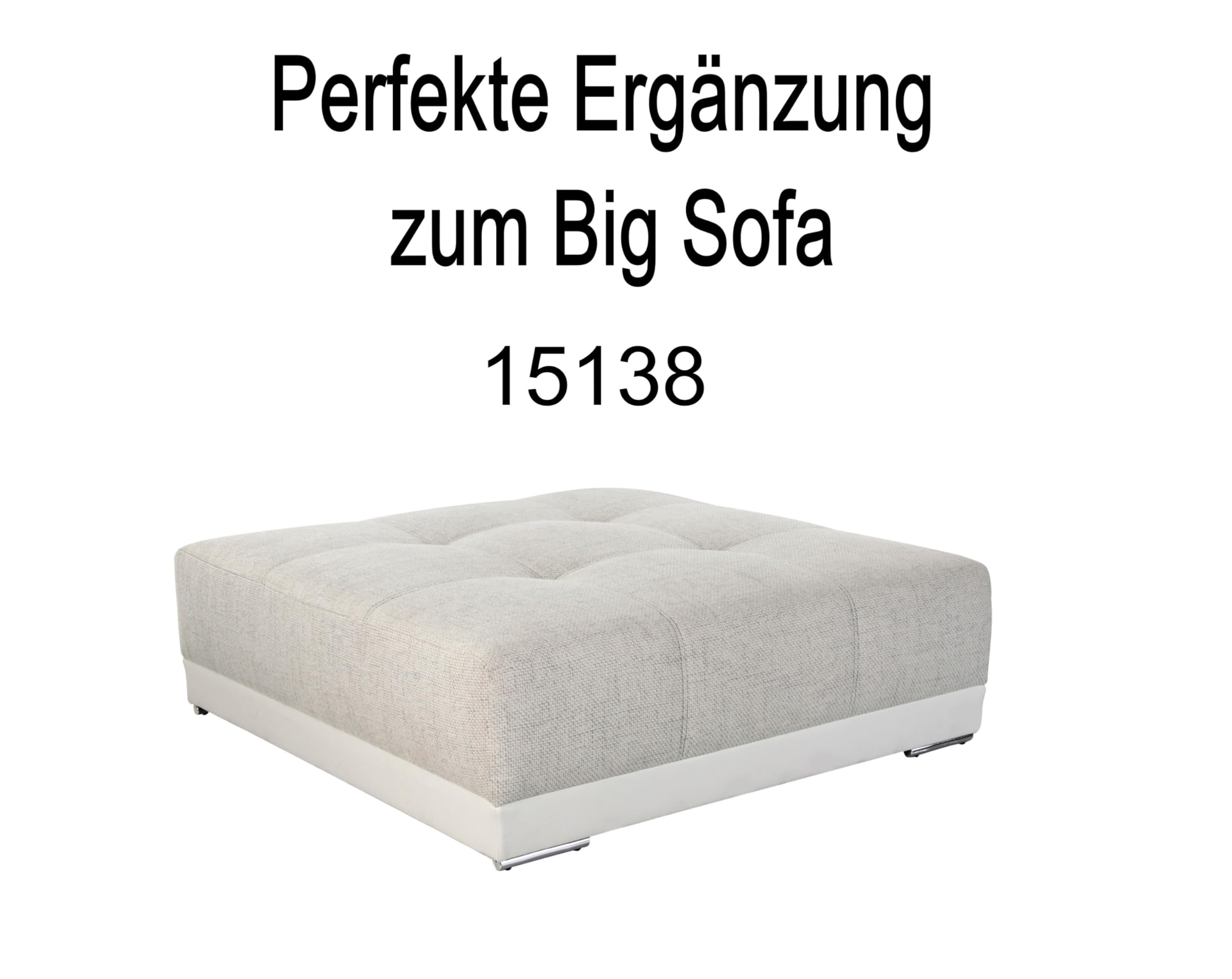 luma-Home 15113/ Big-Sofa XXL Lounge Couch, Weiß/Grau Beige