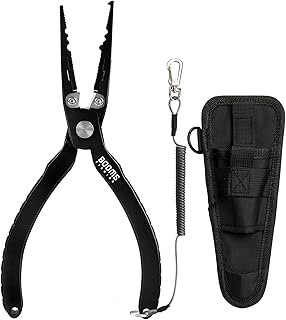 Booms Fishing X03 プライヤー 釣り フィッシングプライヤー 釣りペンチ 専用ケースと尻手ロープ付き