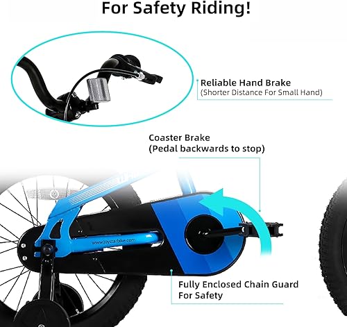 Vista 10 de JOYSTAR Whizz - Bicicleta infantil de 12, 14, 16, 18 pulgadas, para niños de 2 a 9 años, estilo BMX, bicicleta para niños con ruedas