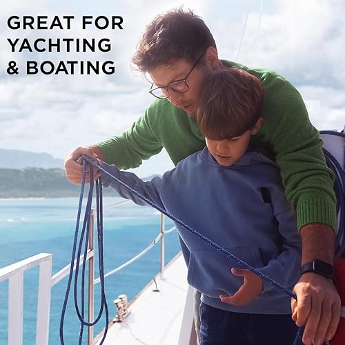 Vista 130 de TECEUM Cuerda – 90 pies x 1/4 pulgadas (0.276 in) – Verde militar – Cuerda fuerte multiusos – Camping, manualidades, asta de bandera