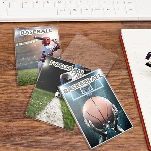 Miniatura 7 de VKshop 200 fundas transparentes para tarjetas para béisbol, cargadores superiores para tarjetas para MTG, Yugioh, béisbol, fútbol, tarjetas