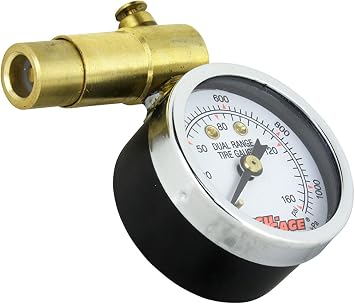 Accu-Gage by Milton Schraeder Valve Bike Tire Pressure Gauge with Bleed Valve, for 0-160 PSI - ANSI Certified