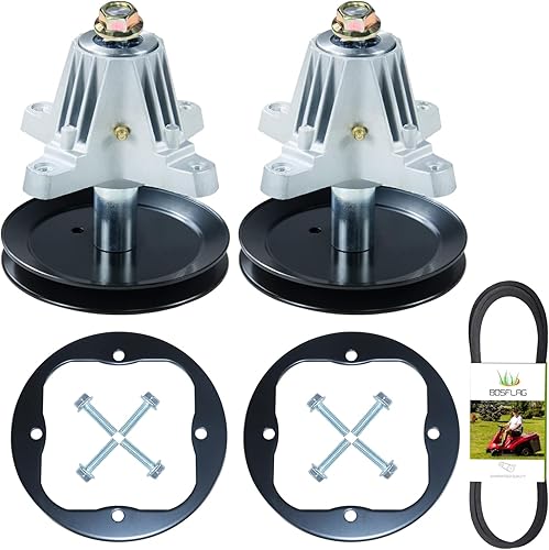 Paquete de 2 conjuntos de husillo 918-06991 con correa 954-04060C que reemplaza el conjunto de husillo Troy-Bilt 918-06991 918 06991, Huskee lt4200