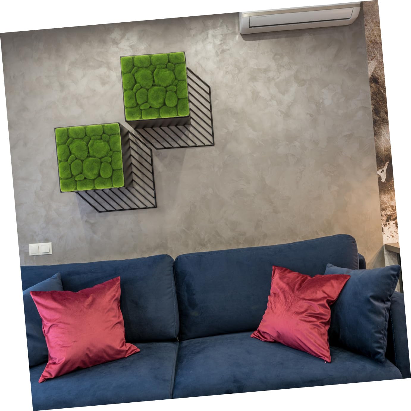 Angoily 3pezzi Decorazione Da Parete Di Muschio Artificiale Pannello Simulato Per Decorazioni Domestiche e Eventi Facile Da Installare e Manutenere
