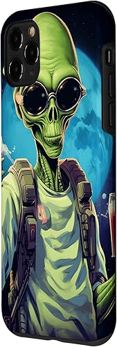Miniatura 2 de iPhone 11 Pro Creepy Alien July 4th Drinking Blue Moon Case
