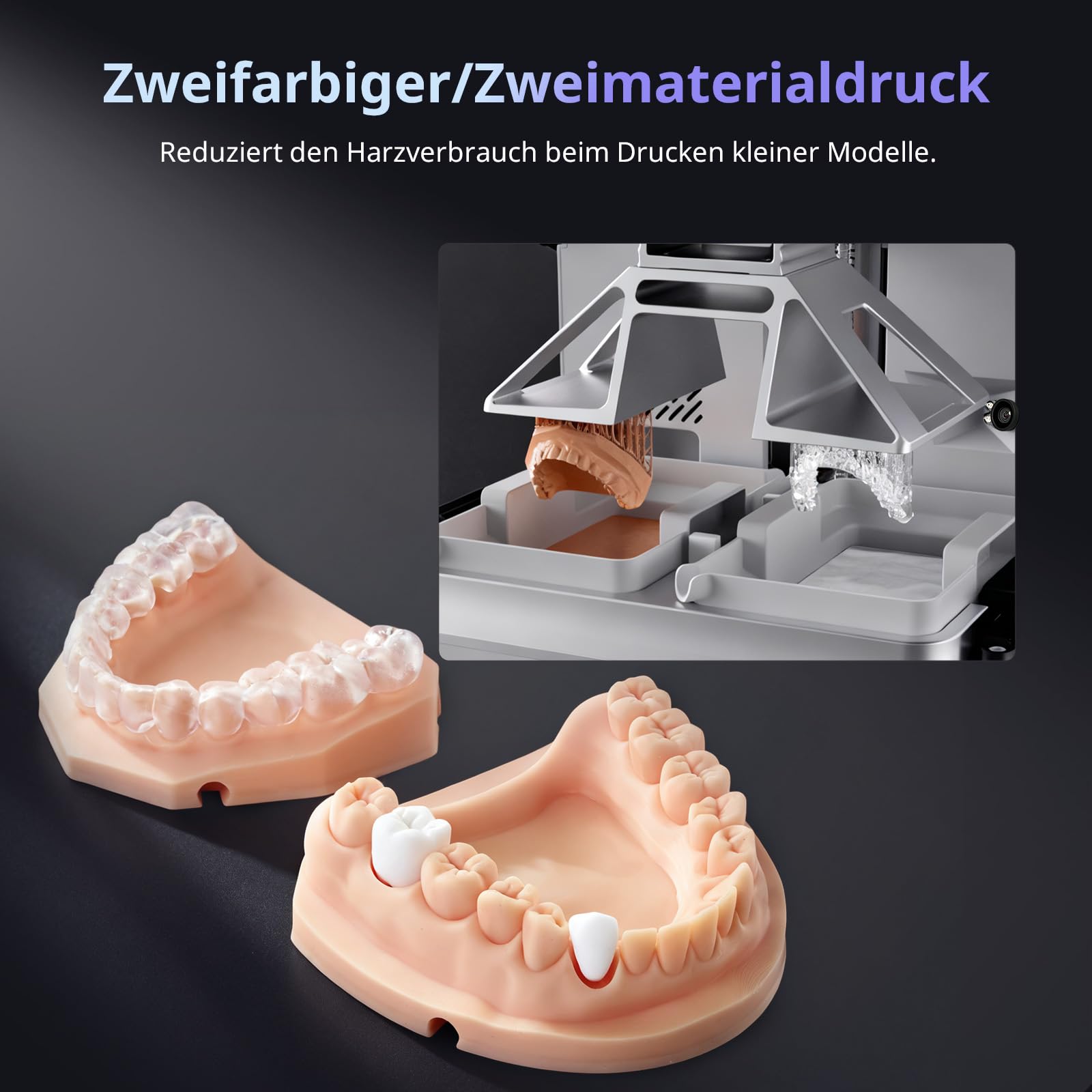 Anycubic Photon P1 (mit Dual-Color/-Material-Druckplattform), 14K 10,1" Resin 3D Drucker mit Auto-Leveling, Smarte Überwachung, Hochpräzise Kugelumlaufspindel, Druckgröße 223 x 126 x 230 mm