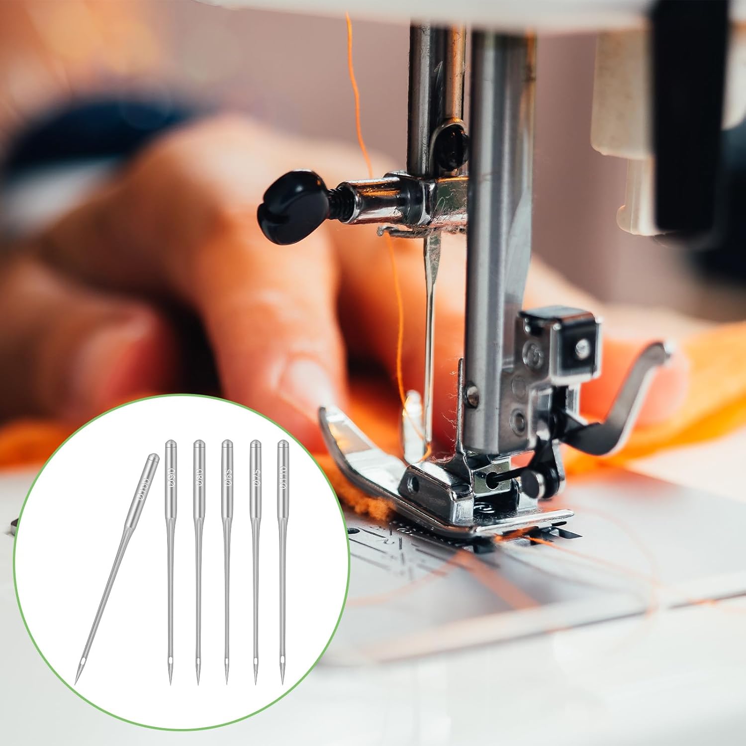 60 Pcs Universal Sewing Machine Needles, 6 Sizes 65/9 75/11 80/12 90/14 100/16 110/18 Brother Sewing Machine Needles for Home Sewing-Machines - Image 7