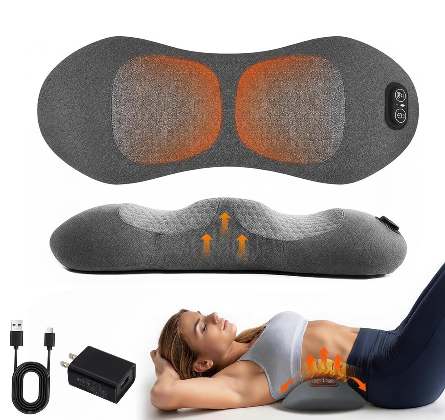 Amazon.com: 3 in 1 Back Massager, Electric Lumbar Support Pillow