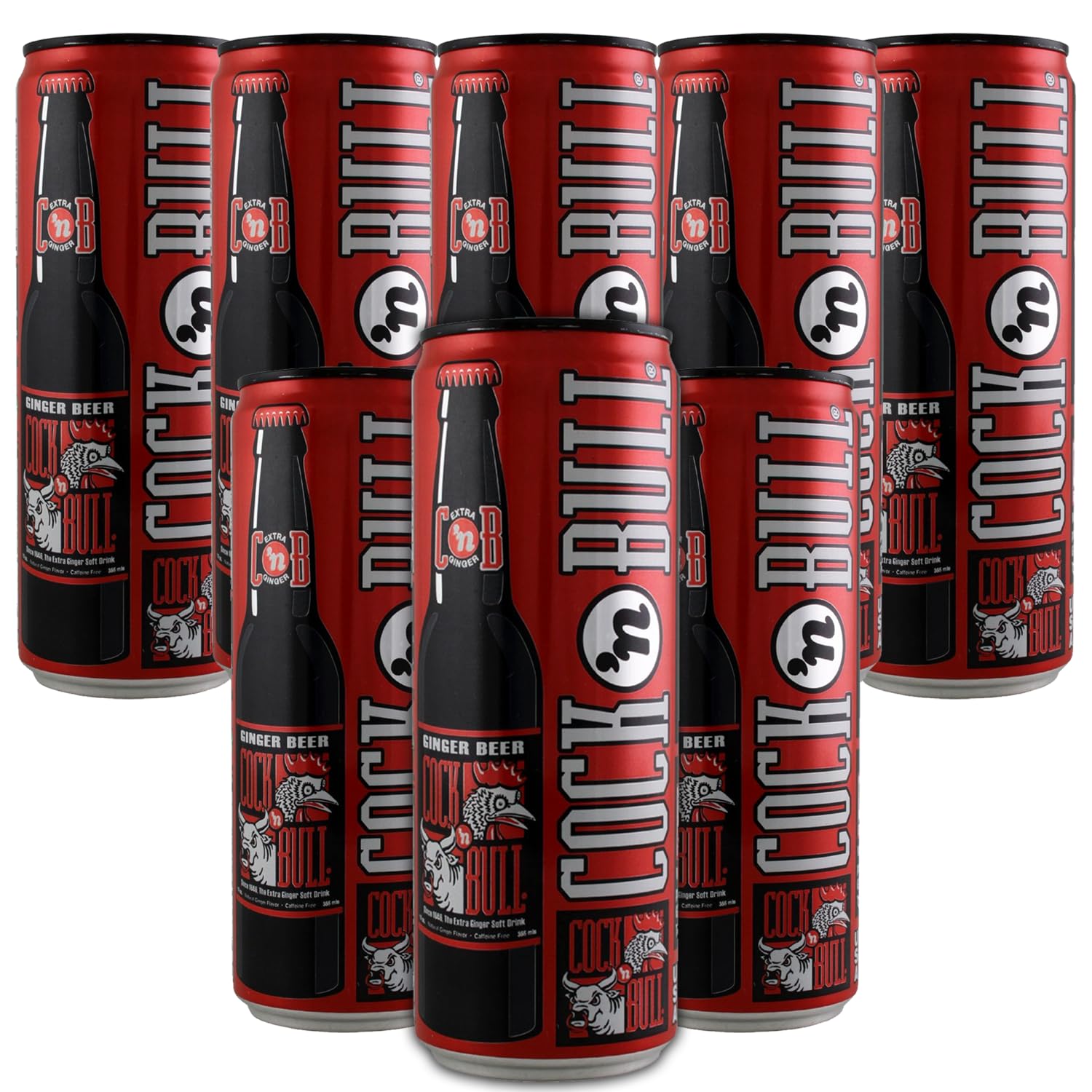 Cock n Bull Ginger Beer 8 Pack 12oz Soda Cans - Ideal Mixer for Cocktails, Mocktails, and Bartenders - Premium Quality for Perfect Mixed Drinks - Refreshing Flavor Profile- Made In USA