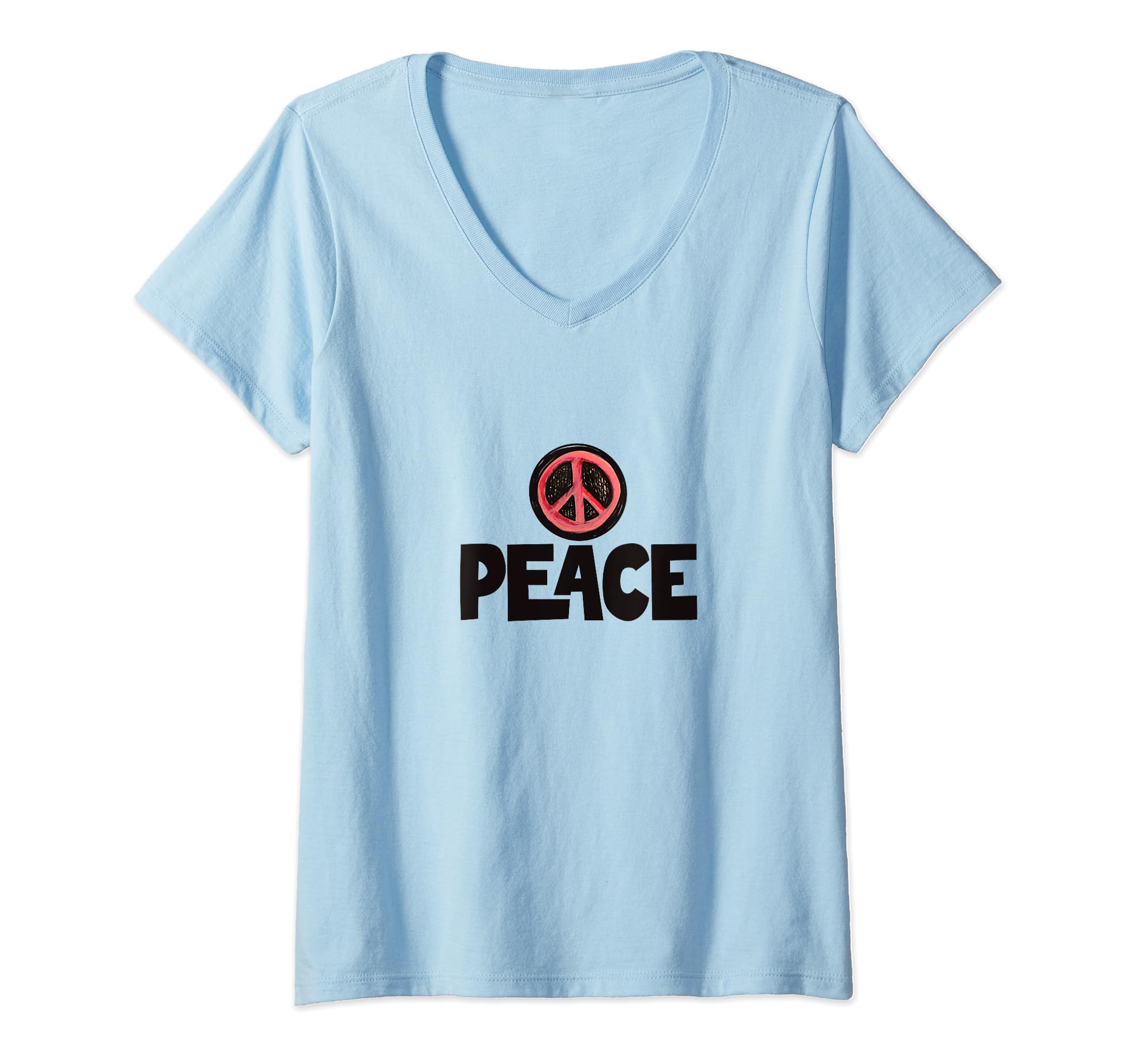 Peace Sign V-Neck T-Shirt