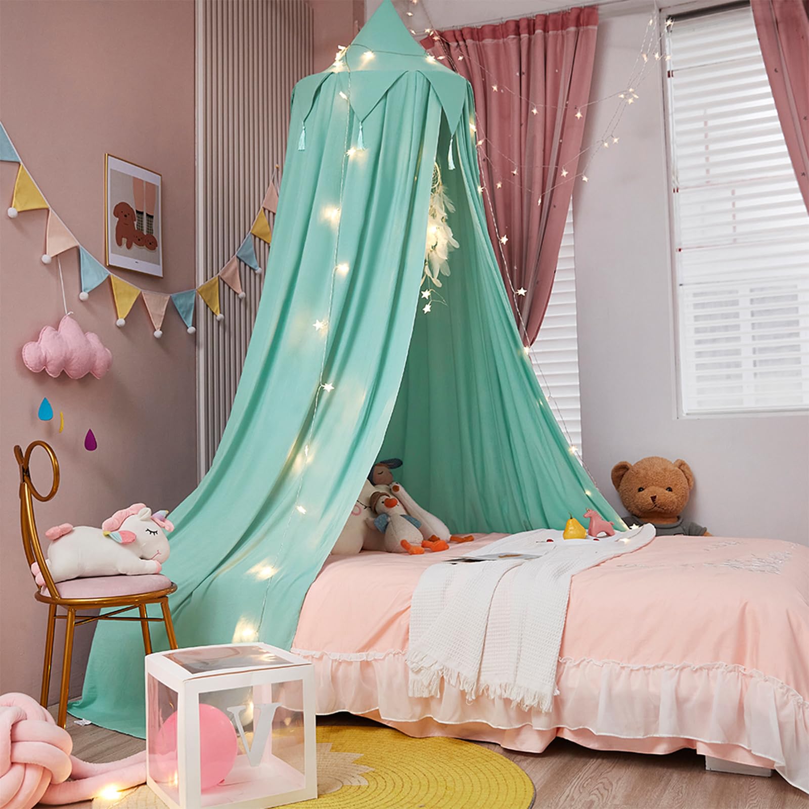 ZIQINPSQ Bed Canopy,Mosquito Protection,Mosquito Net Double Bed and Single Bed,Insect Repellent Foldable Portable for Girls Home Garden - Image 2
