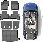 All Weather Floor Mats & Cargo Liner for 2013-2019 Ford Escape Non-Slip, Custom Fit 1st & 2nd Row with Trunk Mat Backrest Mat Cover Protector Waterproof Full Set for Escape Accessories TPE Heavy