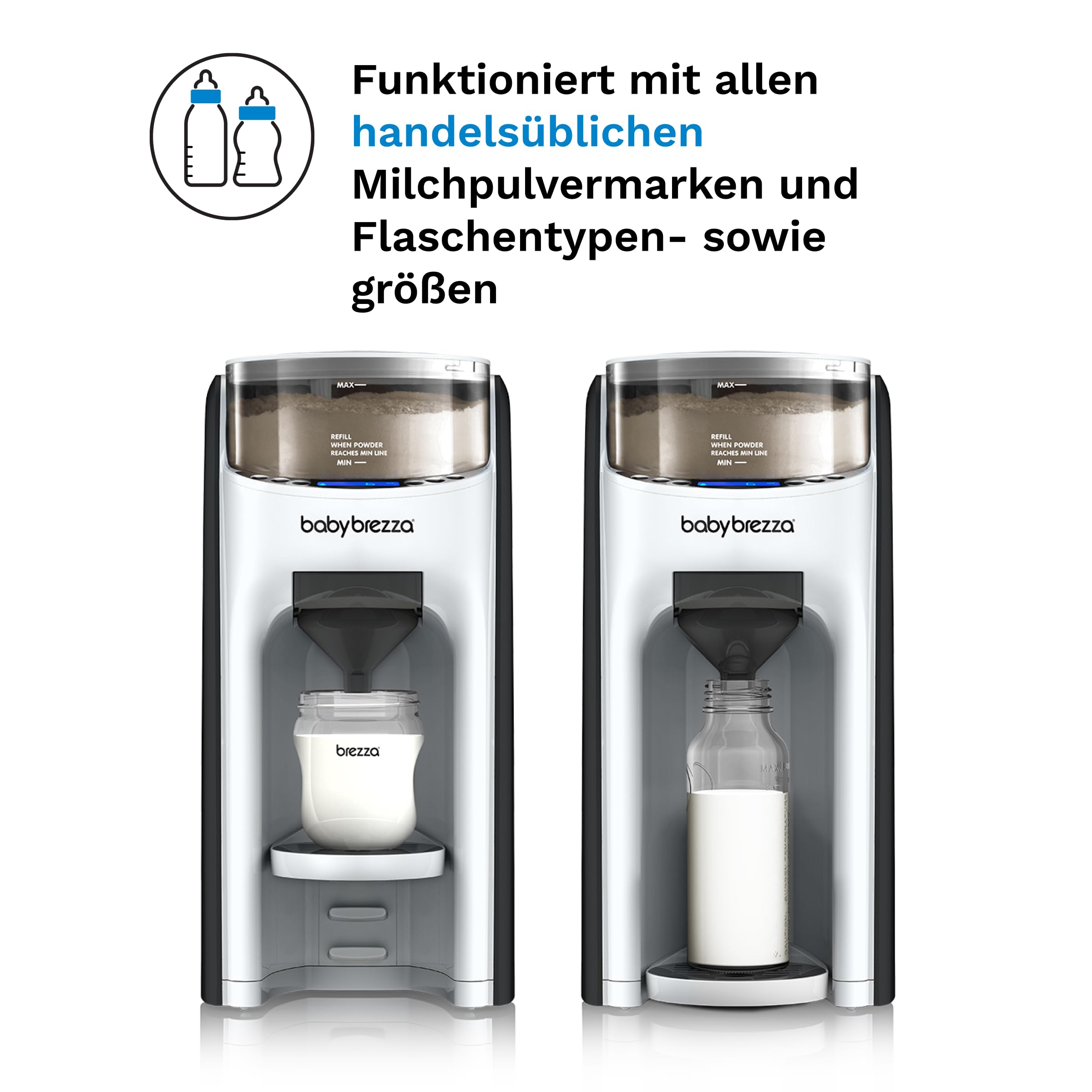 Baby Brezza Formula Pro Advanced & Food Maker Deluxe Bundle Set | Automatische Flaschenzubereitung, Dampfgaren, Mixen, Auftauen, Erwärmen, Babybrei, Babynahrung, Zubehör