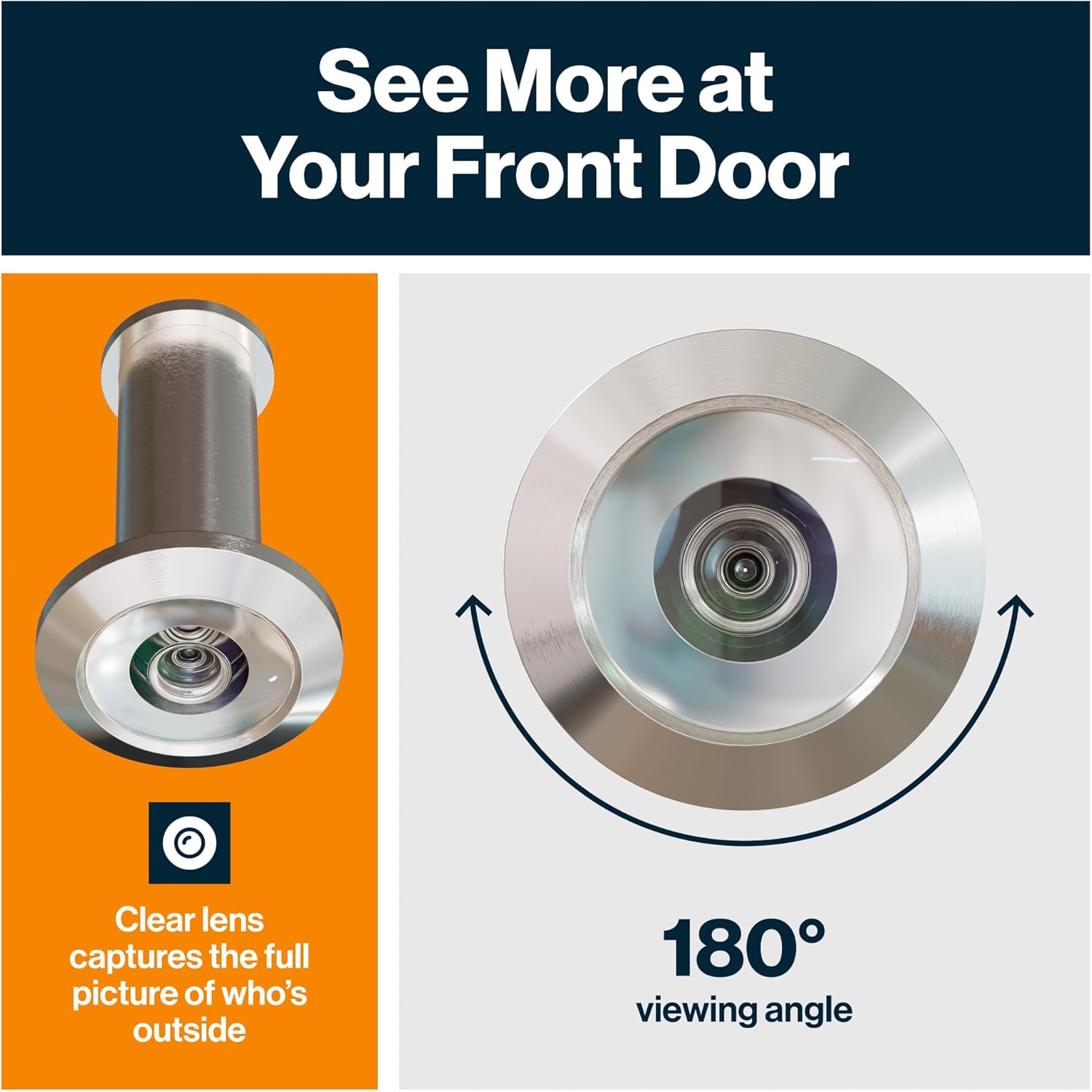 Door Viewer | Security Peep Hole Provides an Ultra Wide View | Peepholes for Doors 1.75 inches Thick | Satin Nickel (Pack of 25)