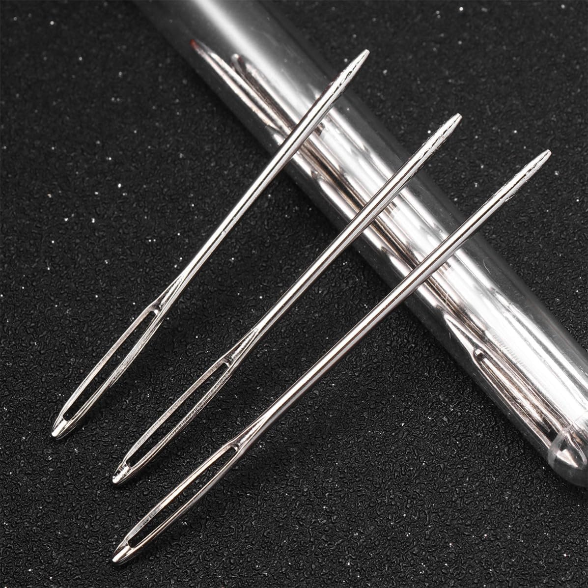SOIMISS 36pcs Large Hole Embroidery Needles for Hand Sewing and Knitting, Lightweight Metal Needles with Storage Bottle, Suitable for Threading Cards and Clothes Sewing