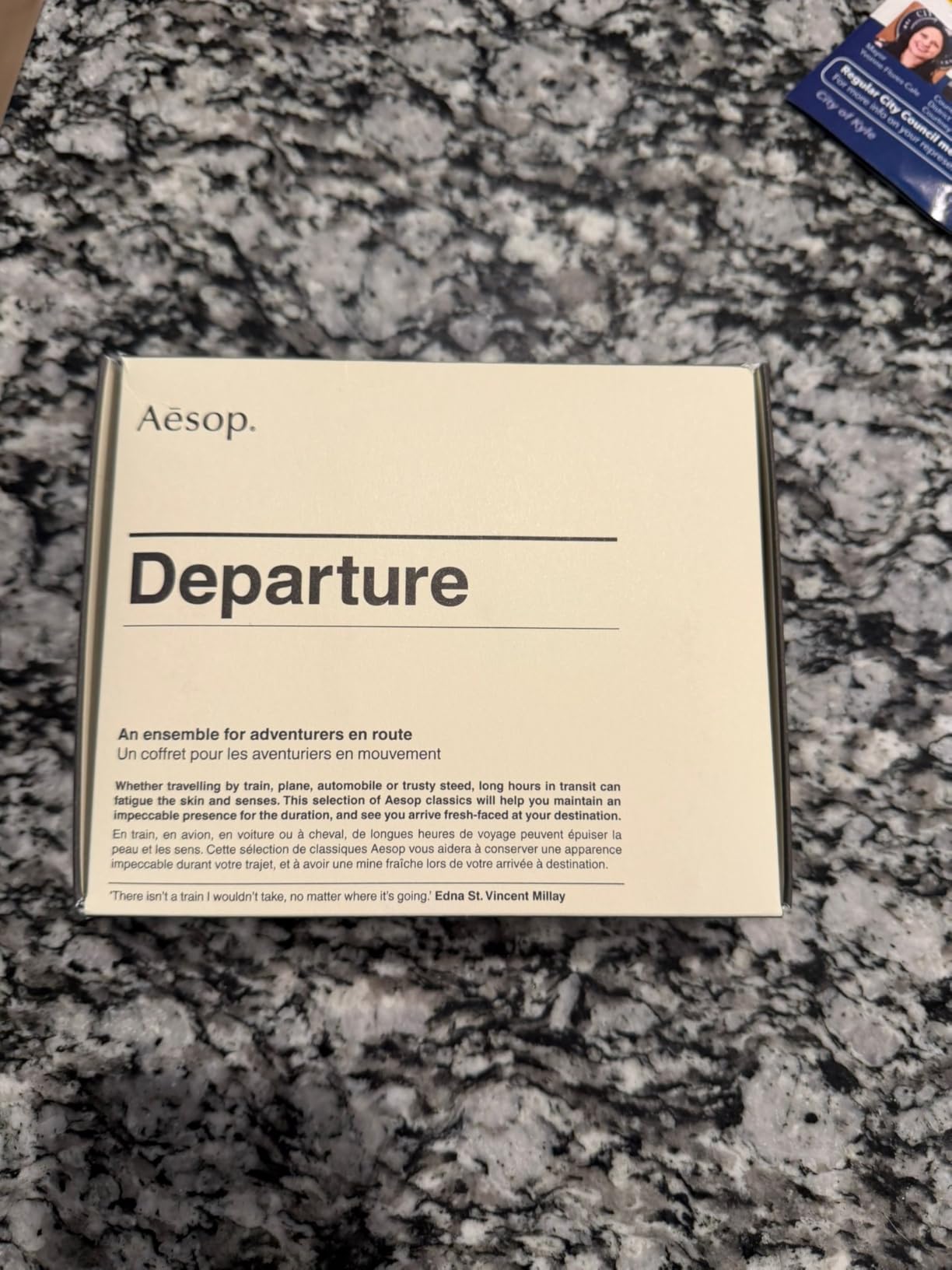 Aesop Departure 7-Piece Travel Kit! Seven Travel-Sized Essentials For Hand Care, Skincare And Oral Care! Cleanse And Moisturize The Hands, Skin & Oral Hygiene! Arrive Fresh-Faced At Your Destination!