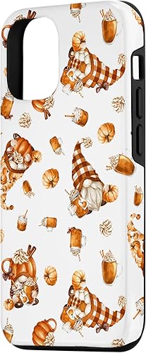 Miniatura 2 de iPhone 1212 Pro patrón de otoño y calabaza especias para Acción de Gracias y otoño gnomo caso