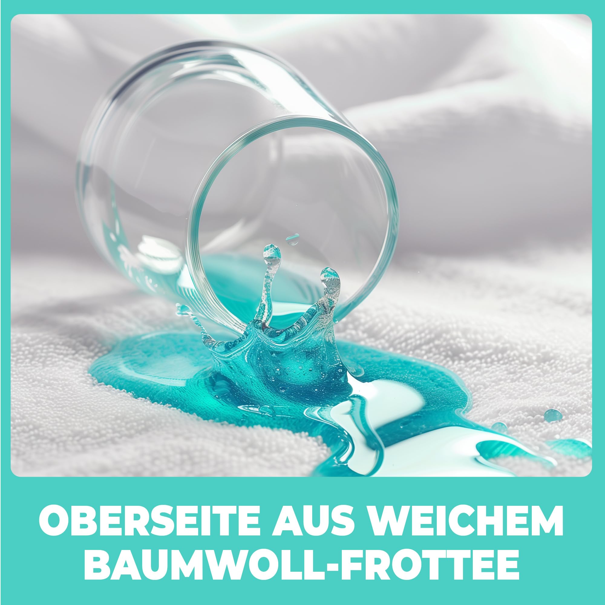 Matratzenschoner 180x200 cm 2 STK. wasserdichte Matratzenauflage Spannbettlaken Nässeschutz aus Baumwolle/Mikrofaser Inkontinenzunterlage Matratzenbezüg Atmungsaktiv für Bett und Matratze Waschbar