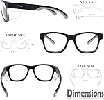 UKNOW Safety Verres - Objectifs antibrouillard - Protection des yeux avec les boucliers latéraux - ANSI Z87.1 Vêtements protecteurs - UV Protection