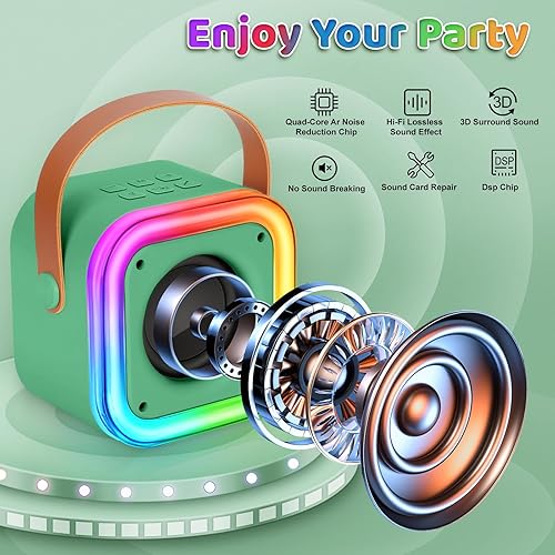 Vista 25 de Mini máquina de karaoke para niños, juguetes para niñas, micrófono inalámbrico de karaoke para niños de 4, 5, 6, 7, 8, 9, 10, 11, 12 años, regalos