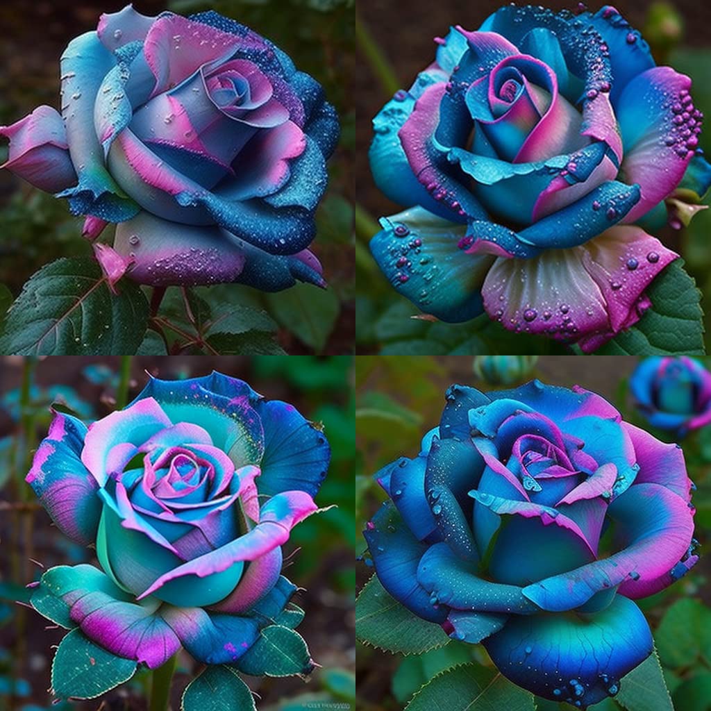 100+ Rare Blue Pink Roses Seeds for Planting, Hybrid Rare Rose ...