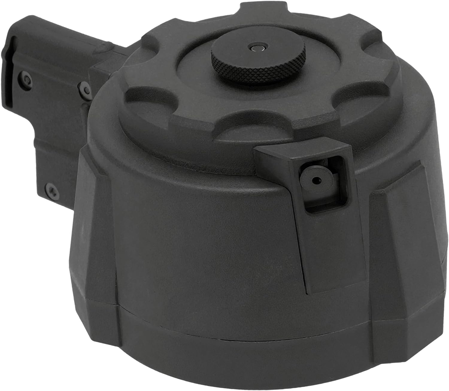 Evike Airsoft - Angel Custom 1500 Round Firestorm AEG Airsoft Drum Flashmag (Model: AUG/Black)