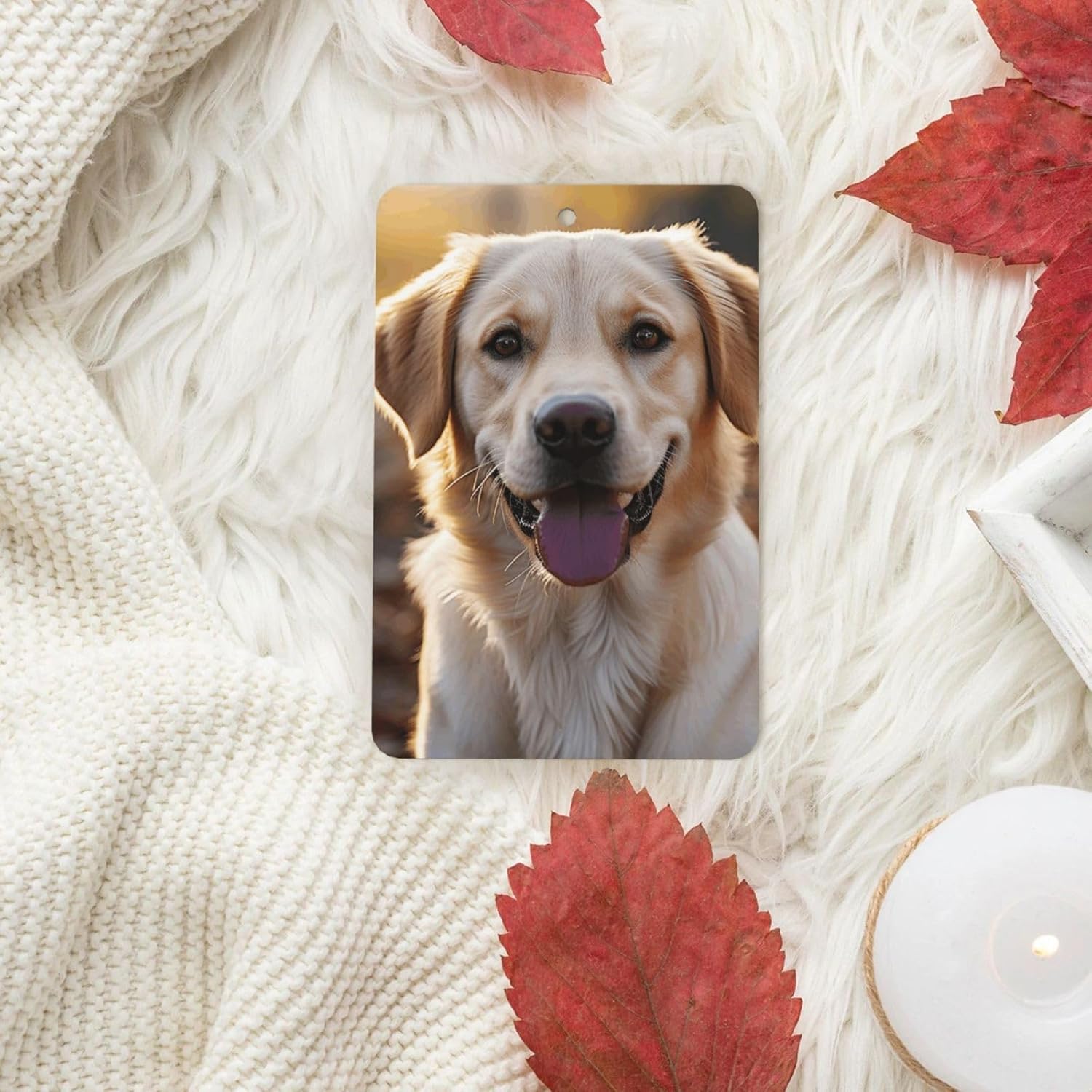 Car Air Freshener 24 PCS Labrador Retriever Dog Hanging Car Air Fresheners Auto Interior Decor Card Freshener Strong Scented Card Lavender Cars Scents for Office Bedroom Close Drawer Rectangle