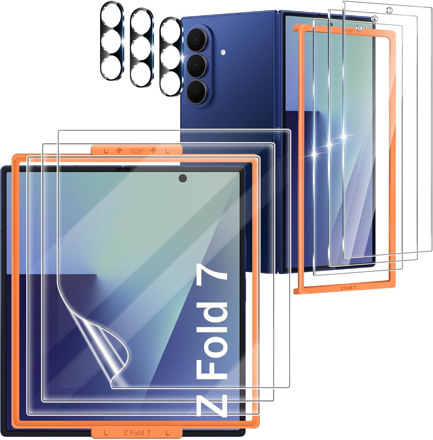 2+2 Pack for Motorola Edge 2025 Screen Protector and Camera Protectors, Fingerprint Support, Case Friendly, Bubble-Free, Anti-Scratch, 9H Hardness Clear Glass Screen Protector for Edge 2025
