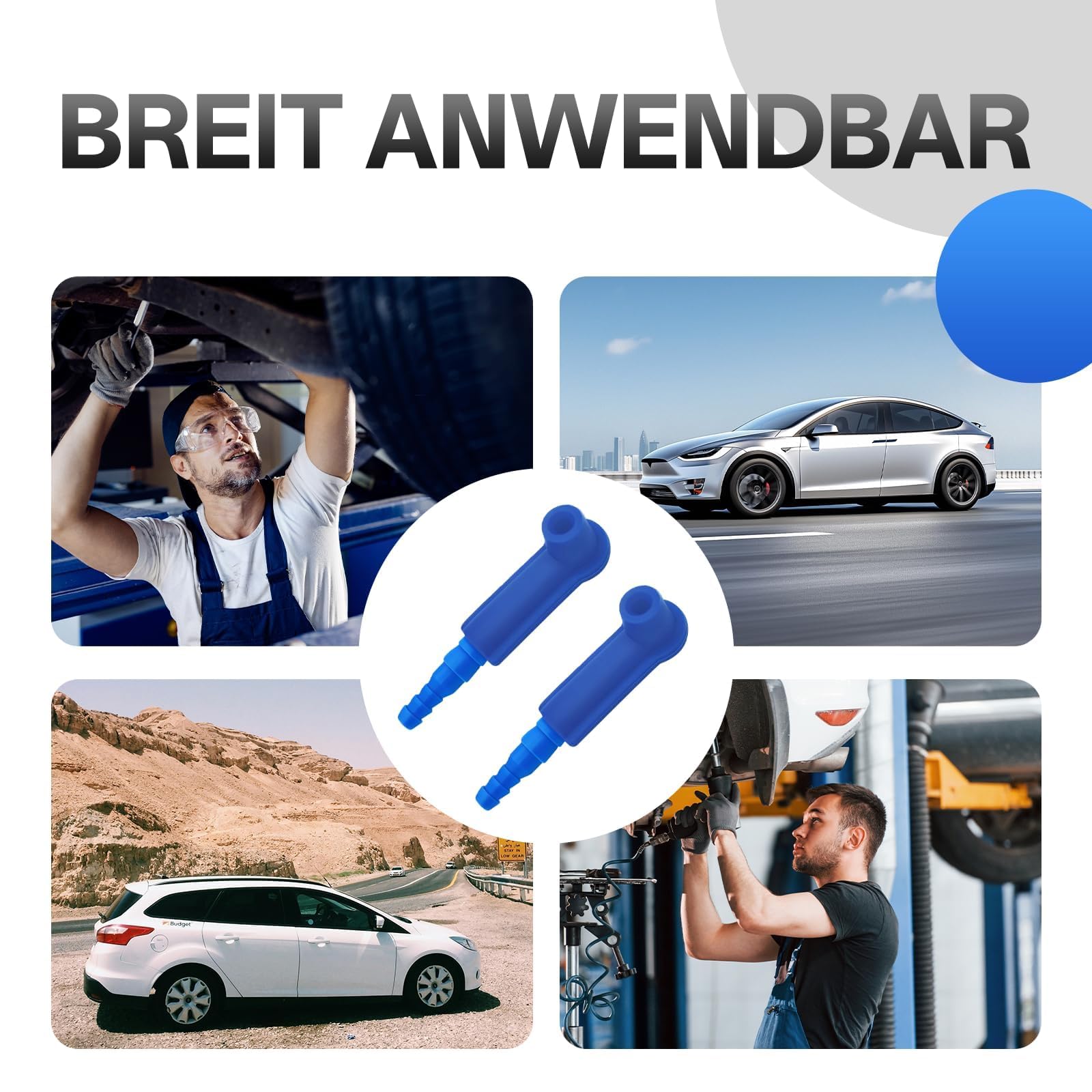 Adattatore per spurgo freni, set da 4 pezzi, cavo a sgancio rapido, sostituzione del liquido dei freni e della frizione, universale per auto, camion e macchine edili