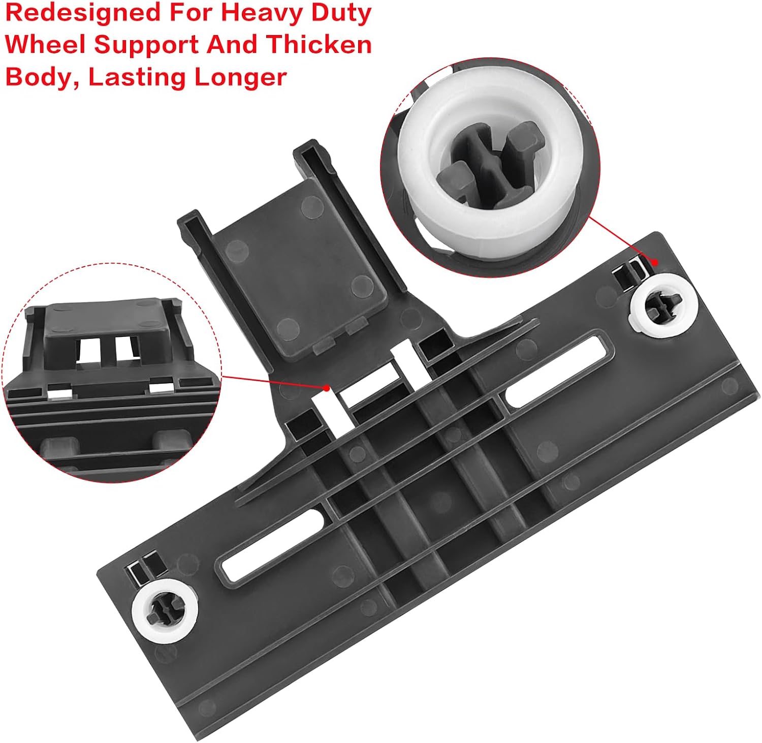 1 Kit Pack W10350376 Dishwasher Top Rack Part Repair Kit, 1 Kit Dishwasher Rack Part Includes 1 x W10195840 & 1 x W10195839 & 1 x W10250160 & 1 x W10508950 Replacement Rack Parts