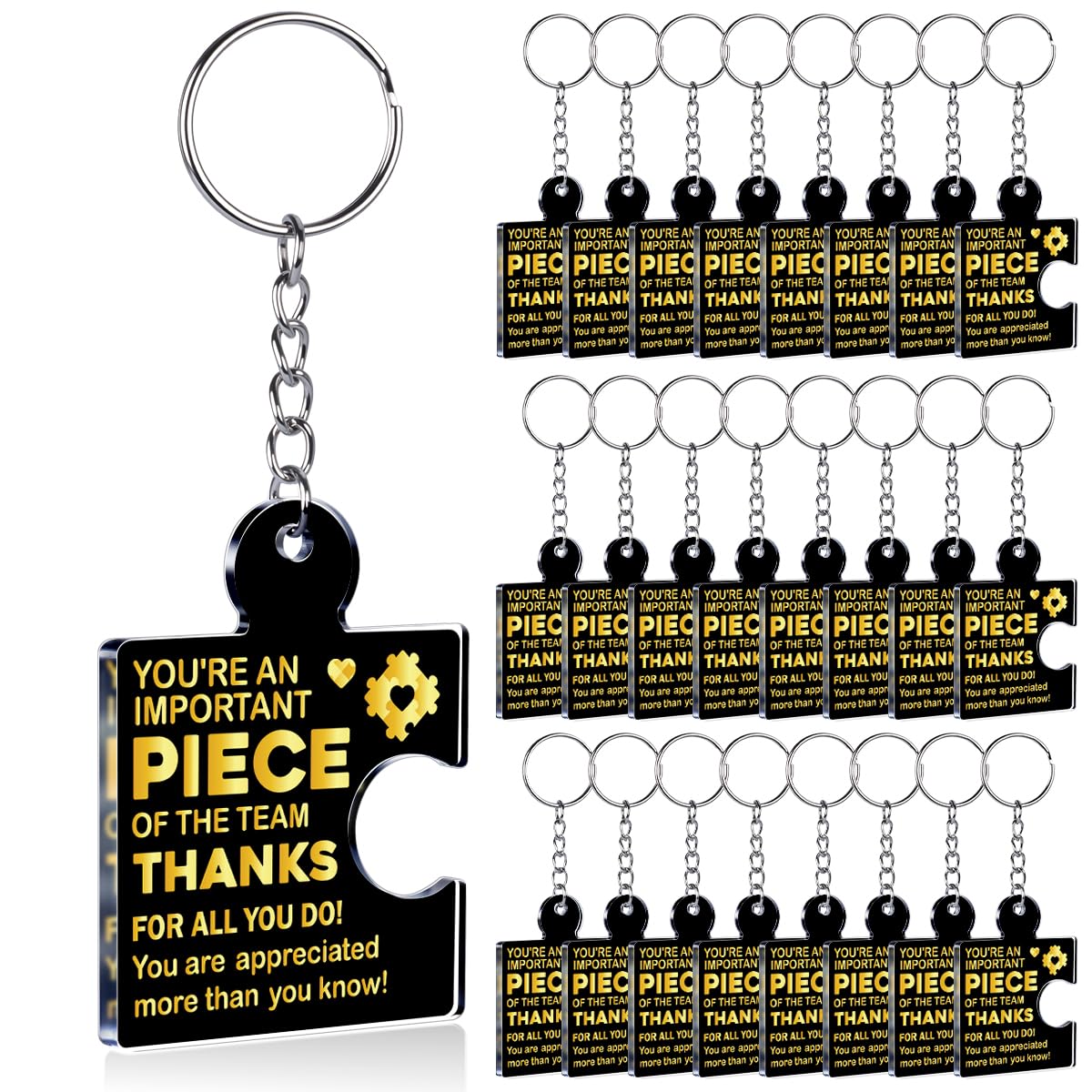 Team Appreciation Gifts Bulk Thank You Keychains for Coworkers