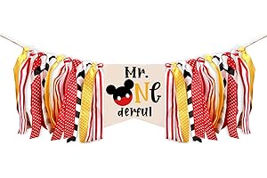 Mickey Mouse First Birthday High Chair Banner: Onederful Party Decor