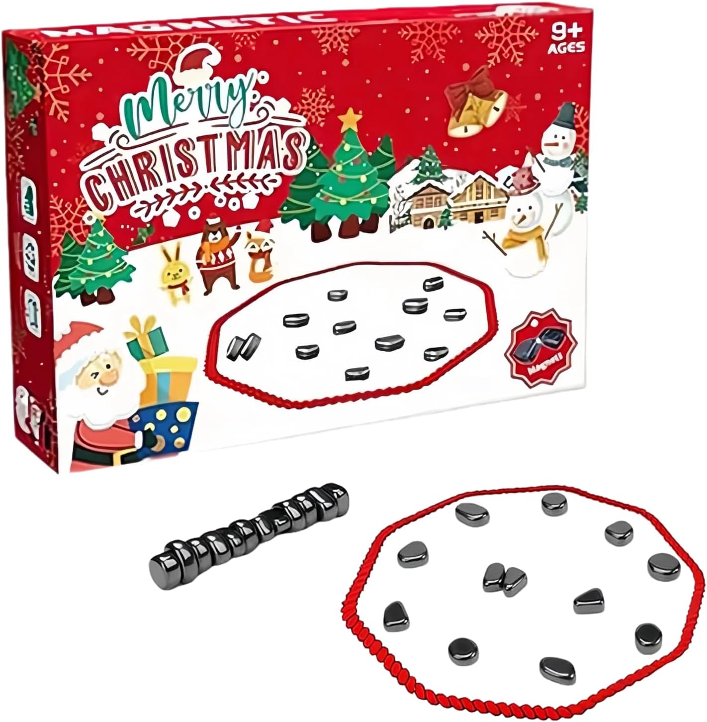 SALAN Magnetic Battle Chess Game, Strategy Board Game with 30 Magnetic Pieces, Family Tabletop Game for Kids and Adults, Travel Puzzle Game for Party and Game Night