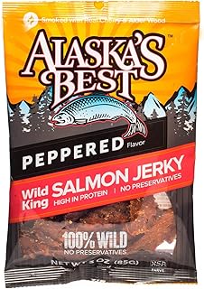 Alaska Best Jerky Salmon Pepper Pouch Packet 3 Ounce