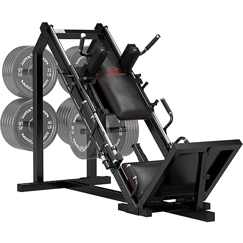 Waxman Leg Press Hack Squat Machine Combo, 2-in-1Leg Exercise Machine