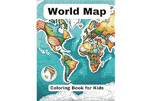 World Map Coloring Book - (Learning geography is fun!)