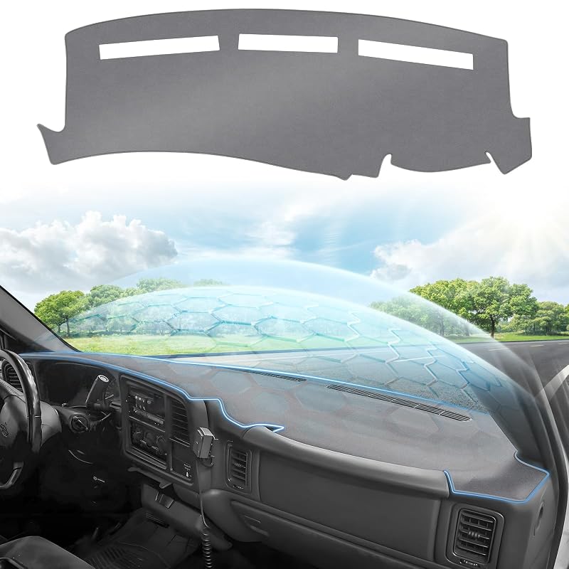 Capa para Painel Cinza CARTIST para Chevrolet Silverado e GMC Sierra 1999–2006 Modelo 2)99-06 Silverado(Gray)
