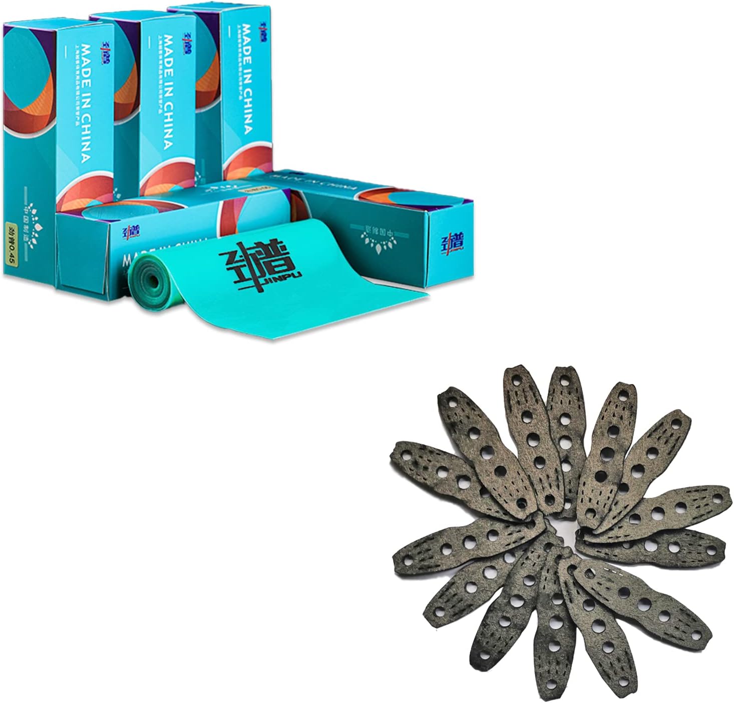 tetotak JINPU 2M Slingshot Flat Band 0.55mm and 20 PCS Slingshot Pouches